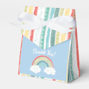Rainbow Baby Shower Blue Boy Favour Box