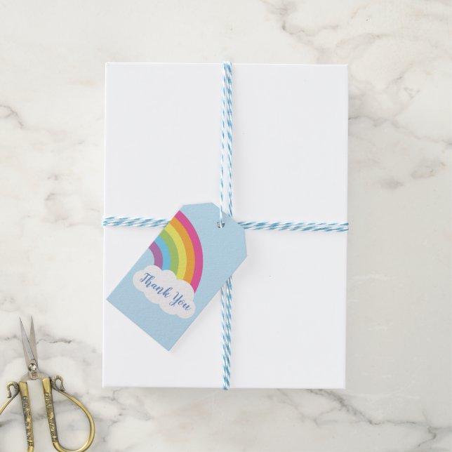 Rainbow Baby Shower Favour Gift Tags (With Twine)