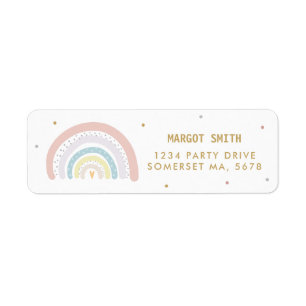 Rainbow Baby Shower Gender Neutral Return Address Return Address Label