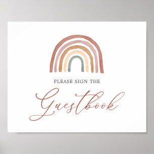 Rainbow Baby Shower Guestbook Sign