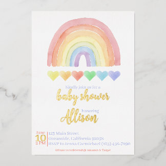 Rainbow Baby Shower invitation