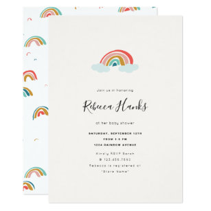 Rainbow Baby Shower Invitation
