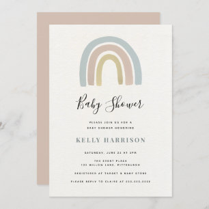 Rainbow Baby Shower Invitation