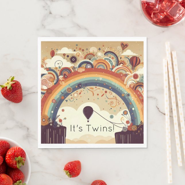 Rainbow Baby Shower Napkin (Insitu)