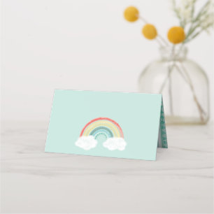 Rainbow Baby Shower Place Card