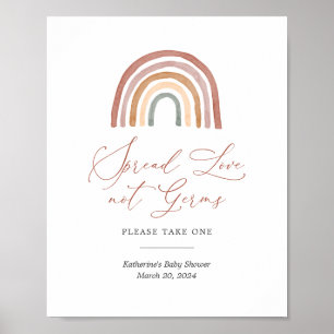 Rainbow Baby Shower Sanitising Station Sign