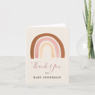 Rainbow Baby Shower Thank you card