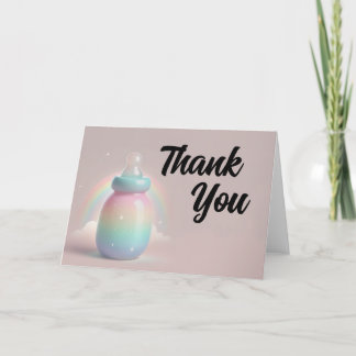 Rainbow Baby Shower Thank You Cards