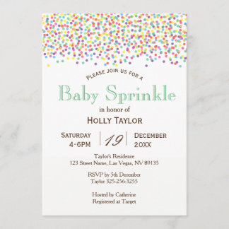 Rainbow Baby Sprinkle Invitation