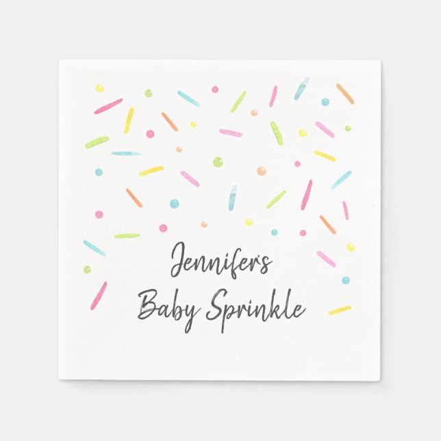 Rainbow Baby Sprinkle Napkin (Front)