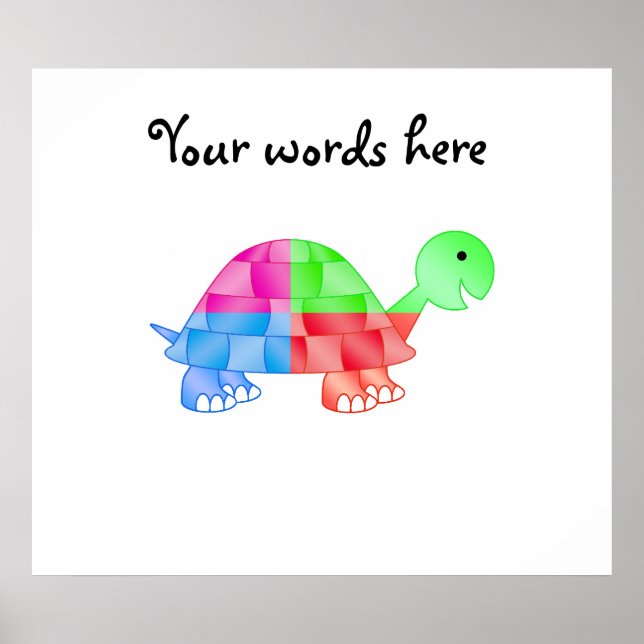 Rainbow baby turtle poster (Front)