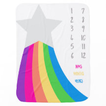Rainbow Baby Unisex Milestone Blanket