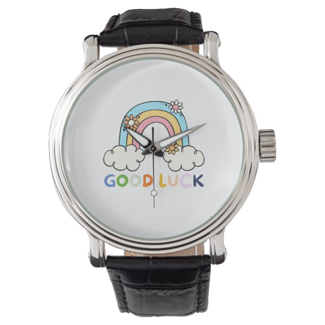 Rainbow Back to school gift Teacher Gift 1st grade Watch (Front)