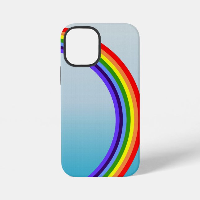 Rainbow background,digital paper,sky,clouds,rainbo iPhone case (Back)