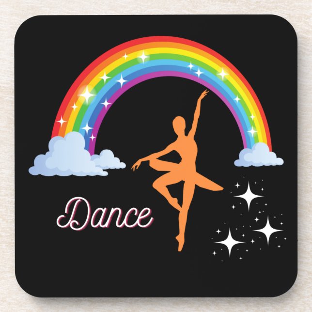Rainbow Ballerina Dance Coaster (Front)