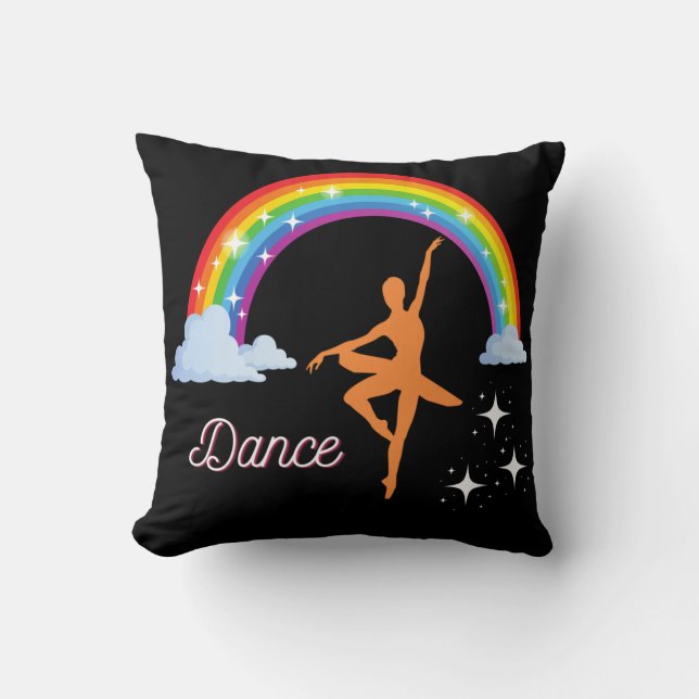 Rainbow Ballerina Dance Cushion (Front)