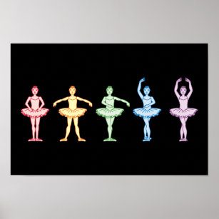 Rainbow Ballerinas Poster