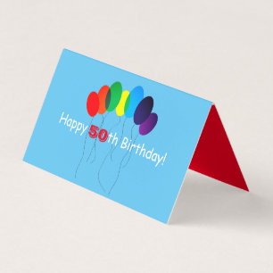 Rainbow Balloon birthday card