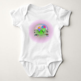 Rainbow Balloons Baby Bodysuit
