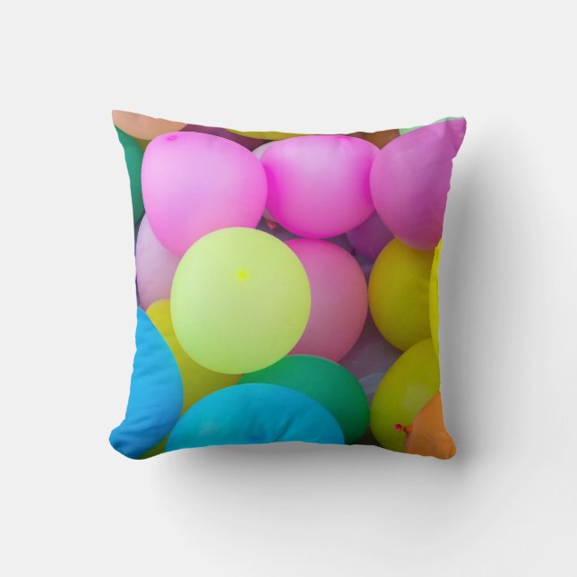 Rainbow Balloons Cushion (Front)