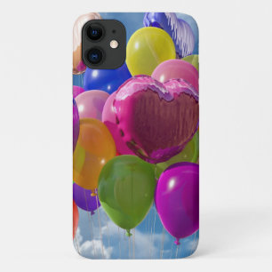 Rainbow Balloons in the Clouds iPhone 11 Case
