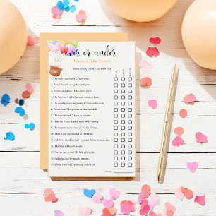 Rainbow Balloons Over Under Shower Guessing Game