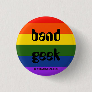 Rainbow Band Geek 3 Cm Round Badge