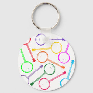 rainbow banjo key ring
