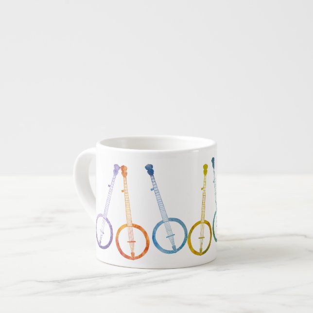 Rainbow Banjos Espresso Cup (Front Left)