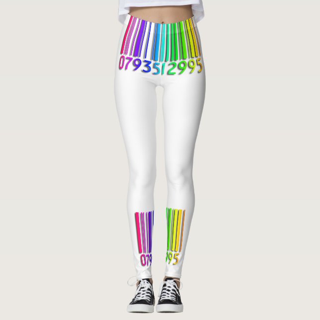 Rainbow Bar Code Leggings (Front)