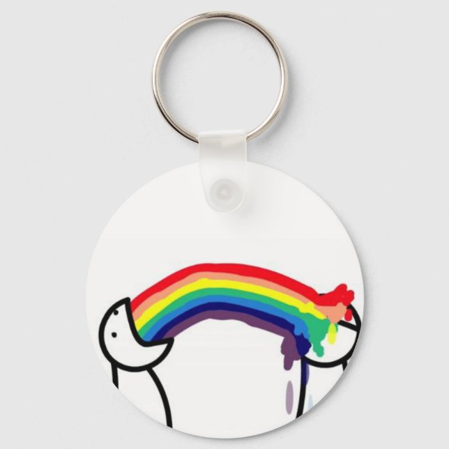 Rainbow Barf Key Ring (Front)
