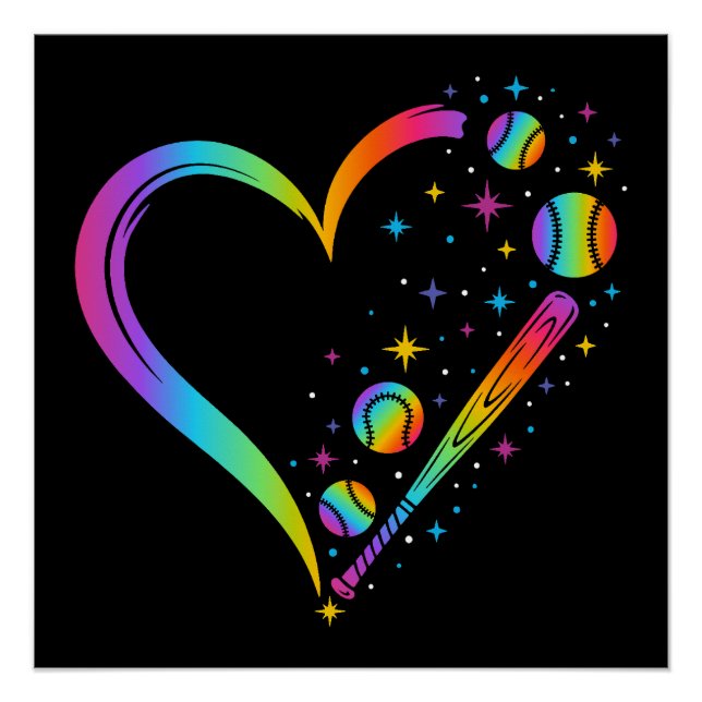 Rainbow Baseball Poster (Front)