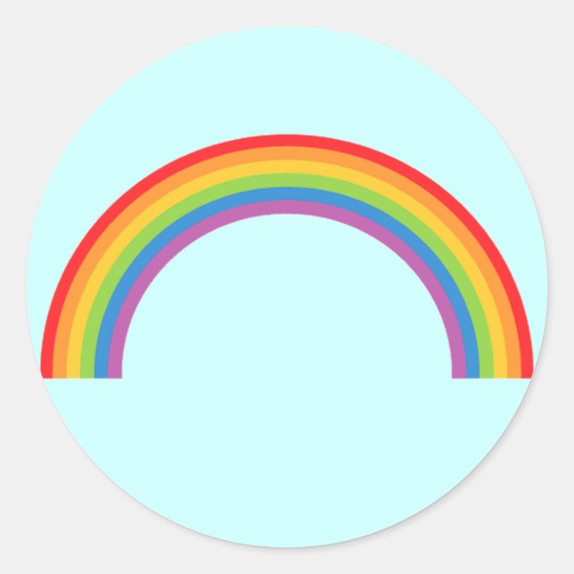 Rainbow-Basic Classic Round Sticker (Front)