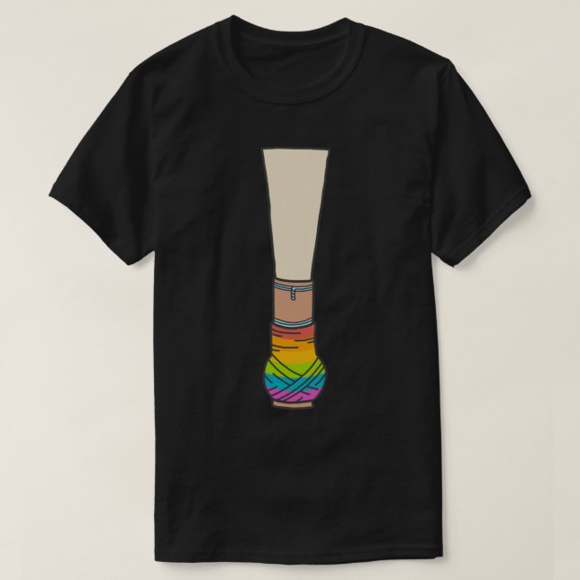 Rainbow Bassoon Reed Sticker T-Shirt (Design Front)