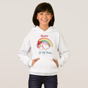 Rainbow Be My Valentine Colourful Hearts Girls Cut