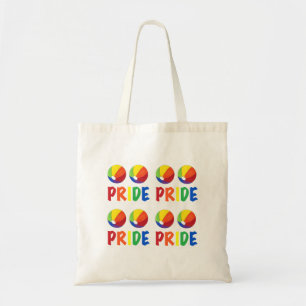 Rainbow Beach Ball Beachball Gay Pride Summer Tote Bag