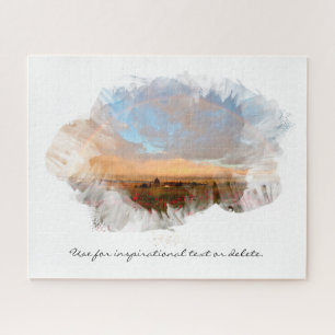 *~* Rainbow Beach Floral Ocean Artsy  AR11 Jigsaw  Jigsaw Puzzle