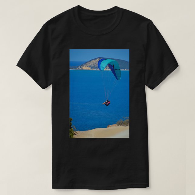 Rainbow Beach Paragliding T-Shirt (Design Front)