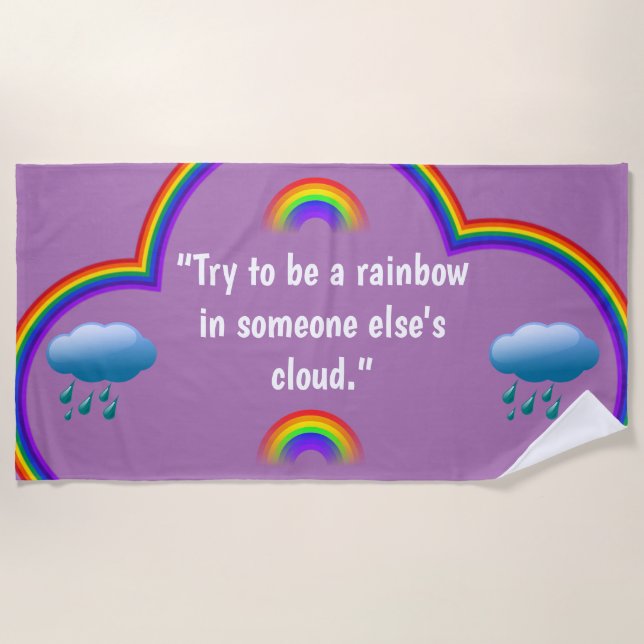 'Rainbow' Beach Towel (Front)