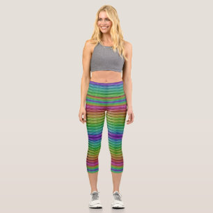 Rainbow Beams Capri Leggings