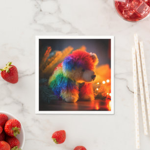Rainbow Bear Napkin
