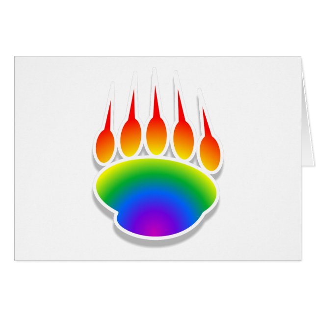Rainbow Bear Paw Print (Front Horizontal)