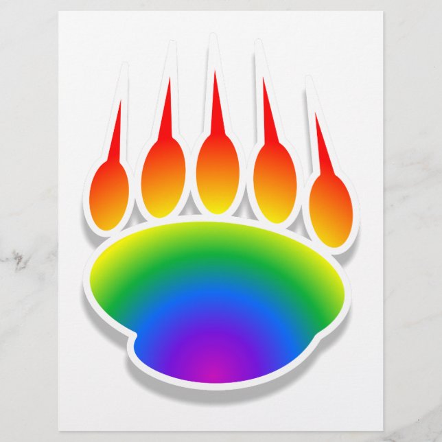 Rainbow Bear Paw Print (Front)