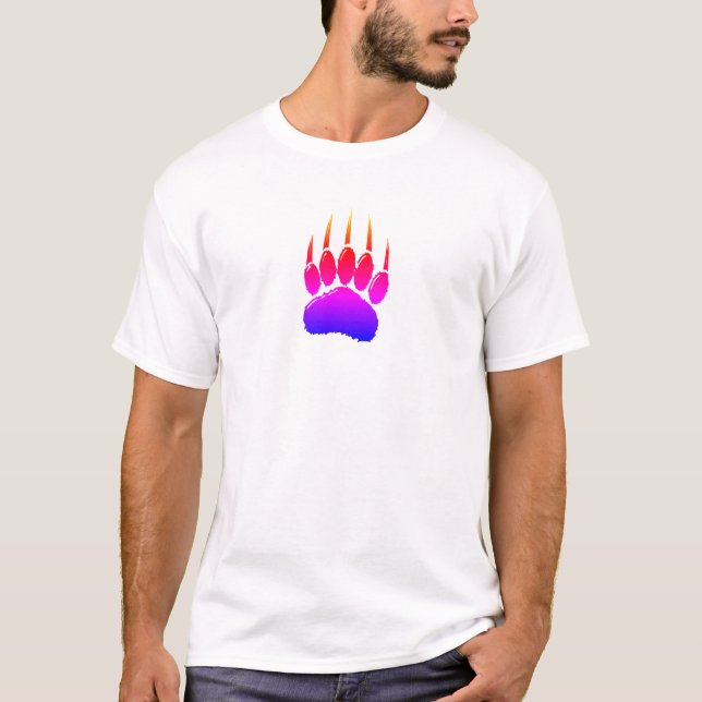 Rainbow Bear Paw Print T-Shirt (Front)
