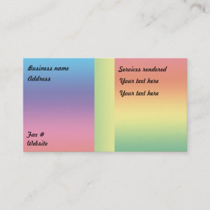Rainbow Beauty Medium - Business Card