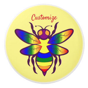 Rainbow Bee Thunder_Cove Ceramic Knob