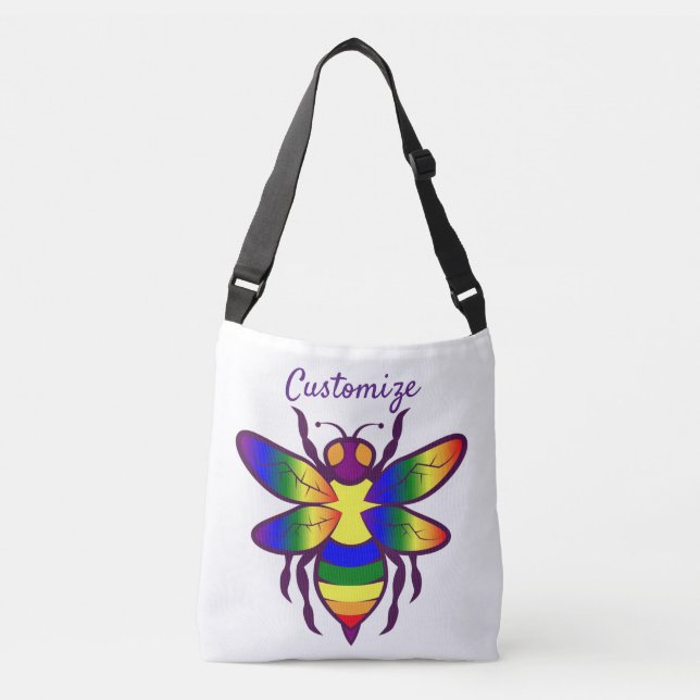 Rainbow Bee Thunder_Cove Crossbody Bag (Front)