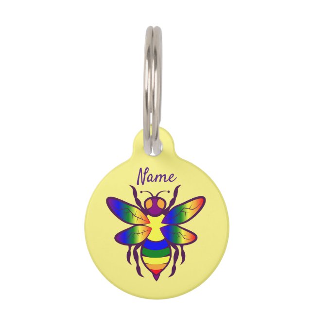 Rainbow Bee Thunder_Cove  Pet Tag (Front)