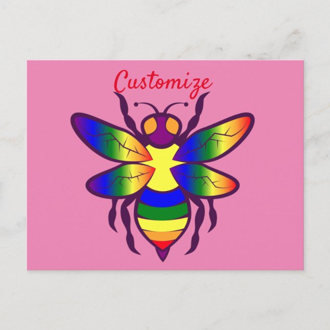 Rainbow Bee Thunder_Cove Postcard (Front)
