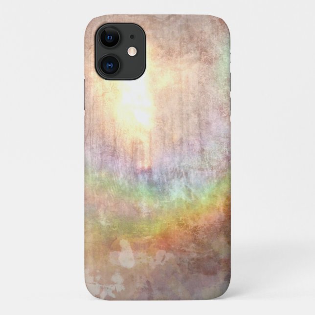 Rainbow Beige Abstract Design Case-Mate iPhone Case (Back)